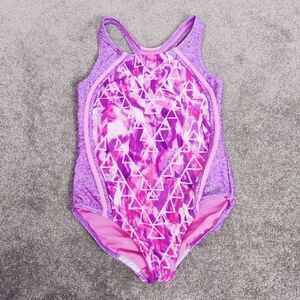 Speedo Girls' Athletic One-Piece Swimsuit, Size 12 Beach Vacation